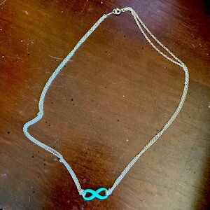 Tiffany & Co Infinity Blue Enamel Necklace